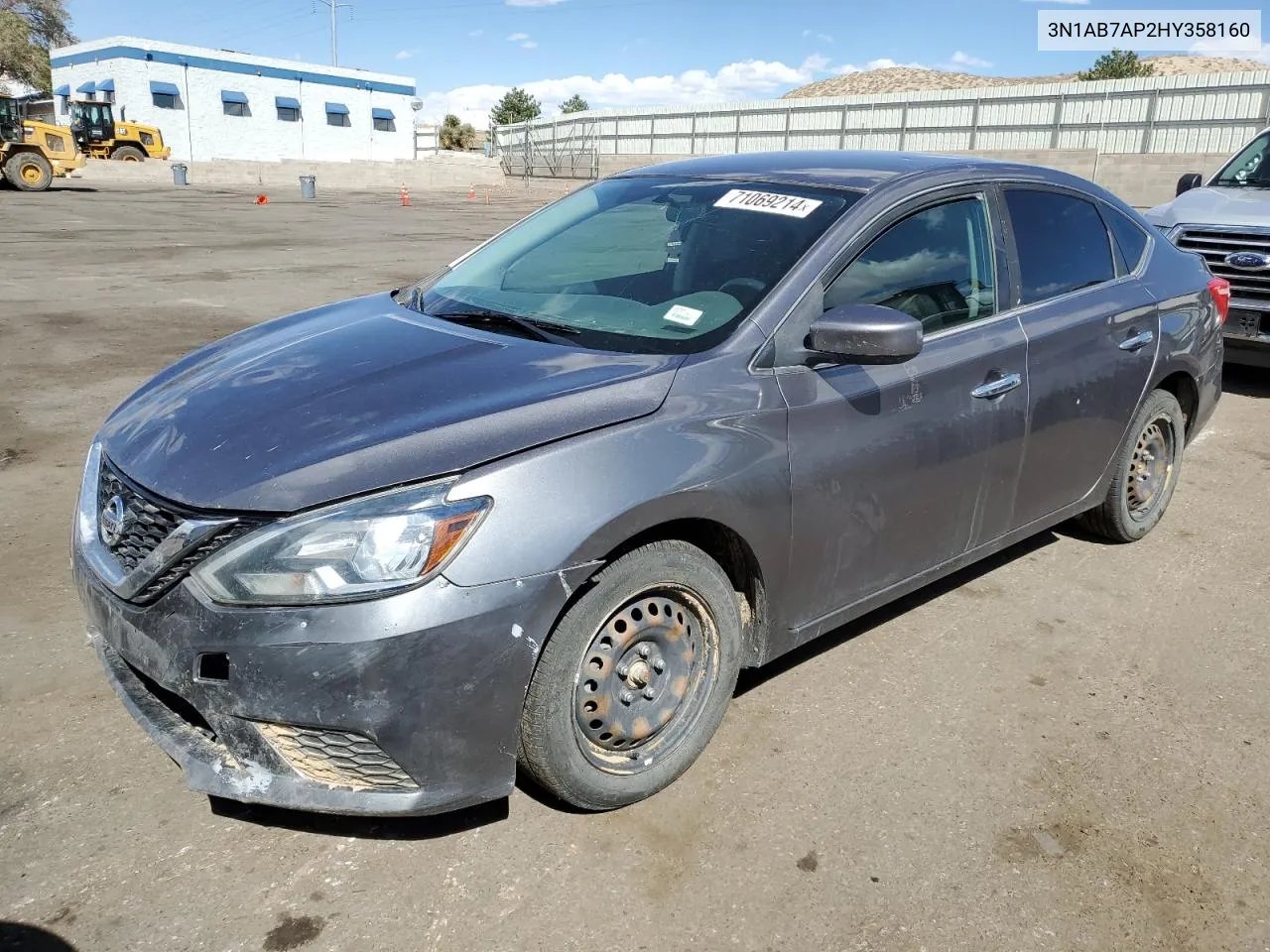 2017 Nissan Sentra S VIN: 3N1AB7AP2HY358160 Lot: 71069214