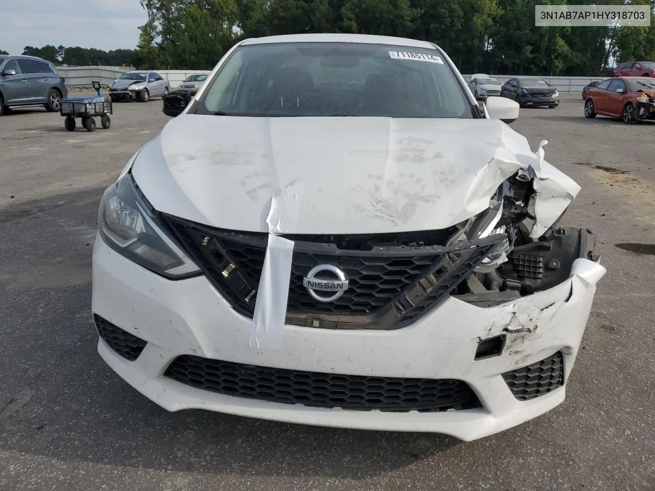 2017 Nissan Sentra S VIN: 3N1AB7AP1HY318703 Lot: 71185114