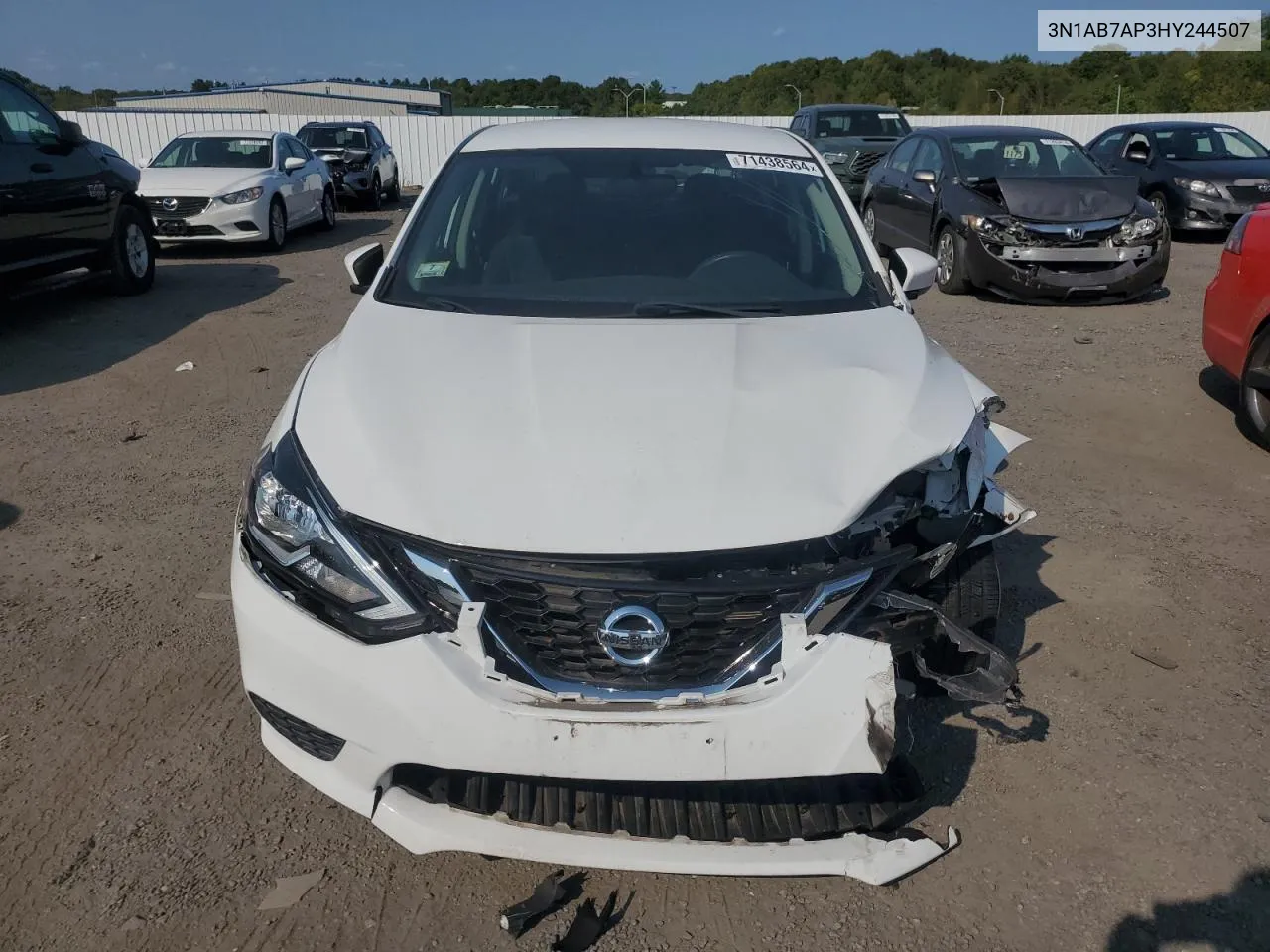 2017 Nissan Sentra S VIN: 3N1AB7AP3HY244507 Lot: 71438564