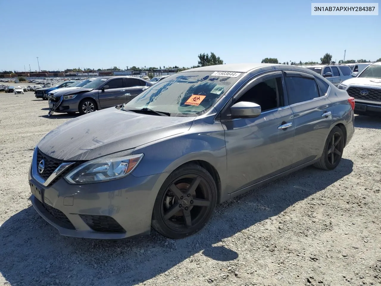 3N1AB7APXHY284387 2017 Nissan Sentra S