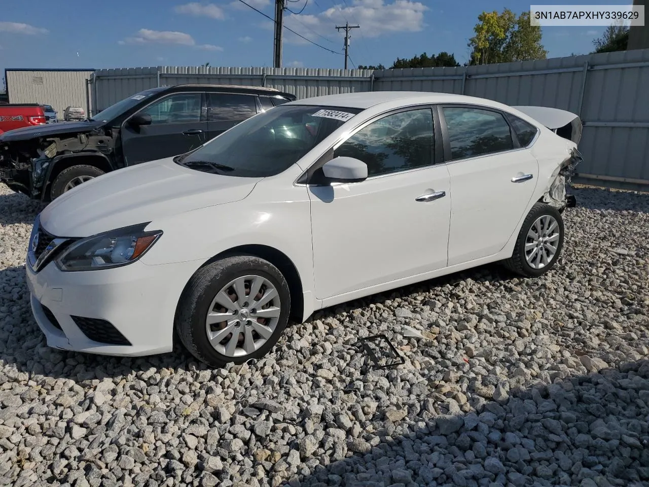 2017 Nissan Sentra S VIN: 3N1AB7APXHY339629 Lot: 71582414