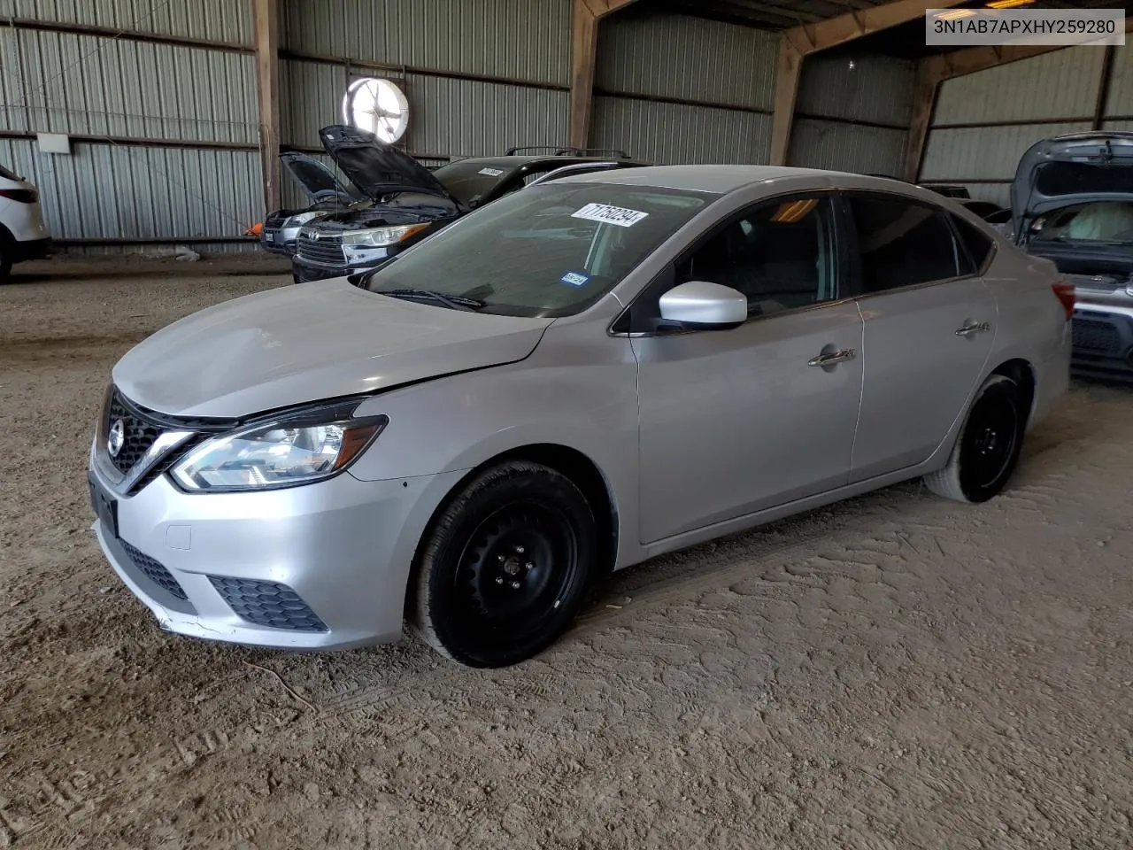 2017 Nissan Sentra S VIN: 3N1AB7APXHY259280 Lot: 71750294