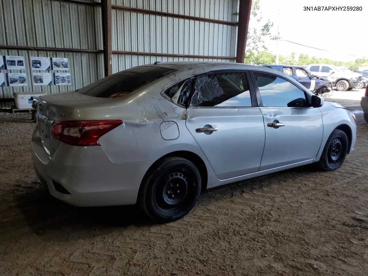 3N1AB7APXHY259280 2017 Nissan Sentra S