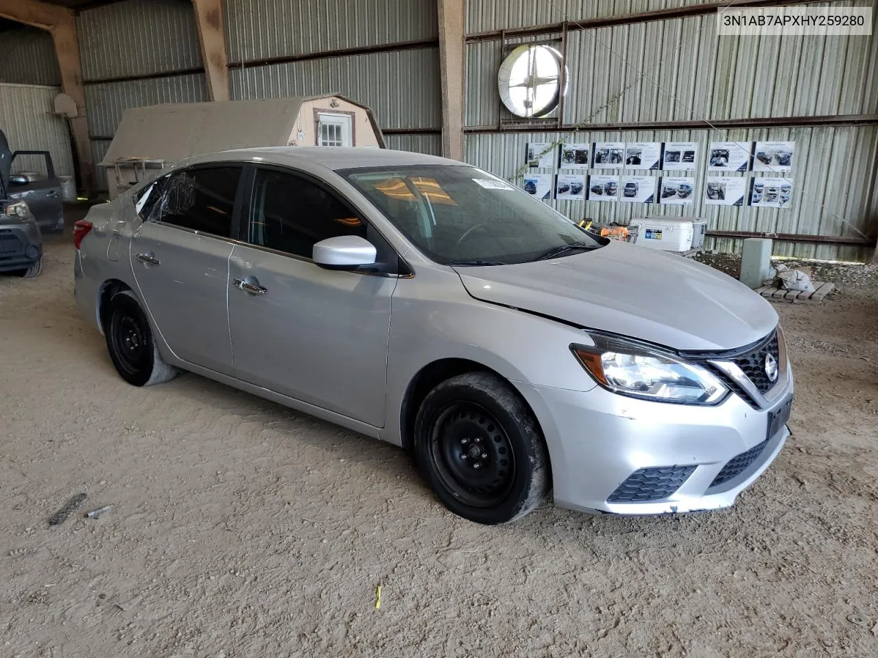 3N1AB7APXHY259280 2017 Nissan Sentra S