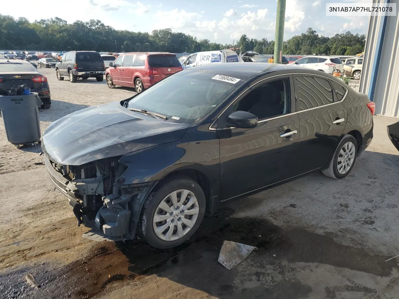 2017 Nissan Sentra S VIN: 3N1AB7AP7HL721078 Lot: 71968484