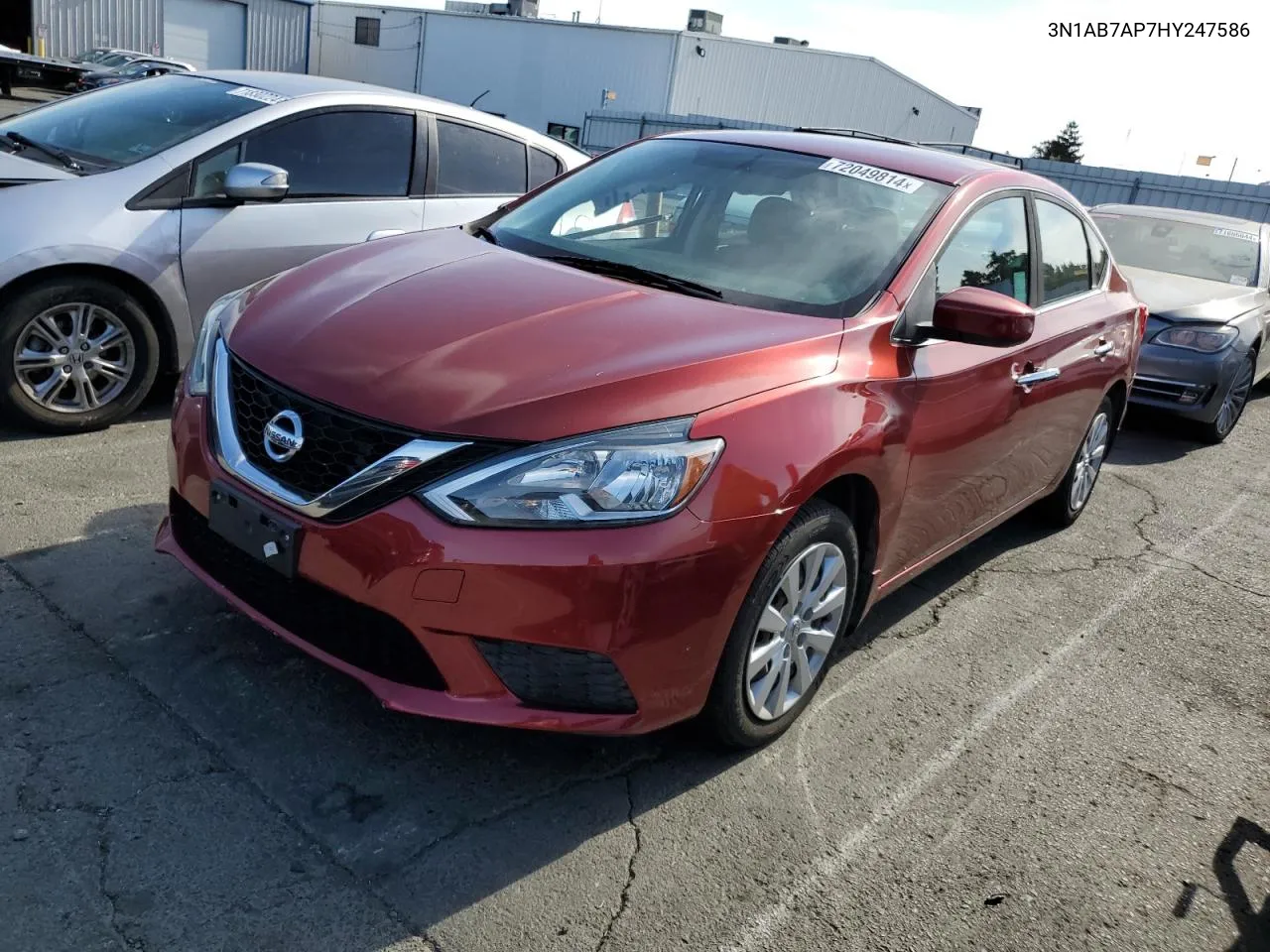 2017 Nissan Sentra S VIN: 3N1AB7AP7HY247586 Lot: 72049814