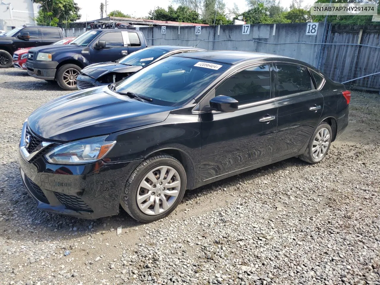 2017 Nissan Sentra S VIN: 3N1AB7AP7HY291474 Lot: 72096404