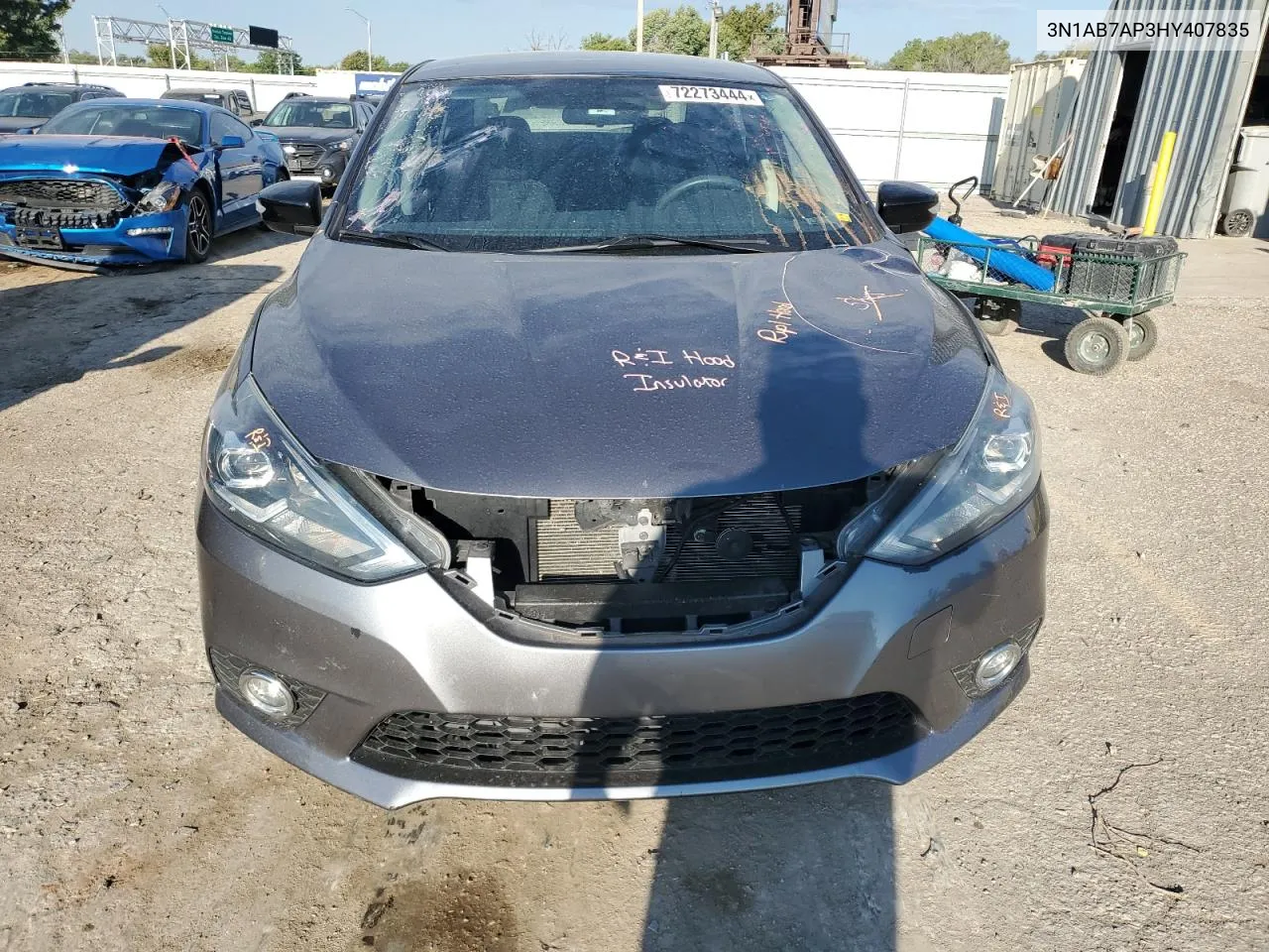 2017 Nissan Sentra S VIN: 3N1AB7AP3HY407835 Lot: 72273444