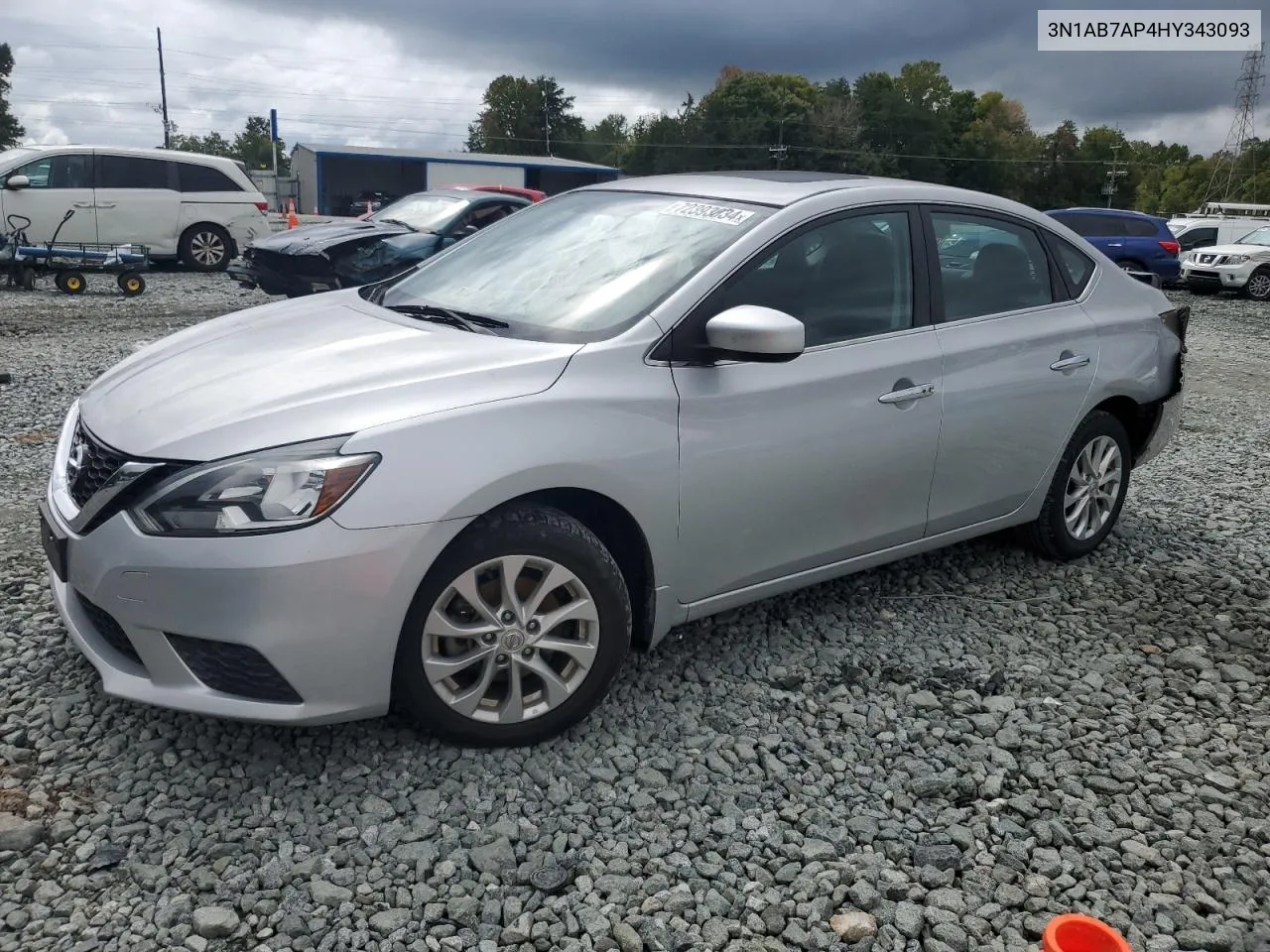 2017 Nissan Sentra S VIN: 3N1AB7AP4HY343093 Lot: 72393034