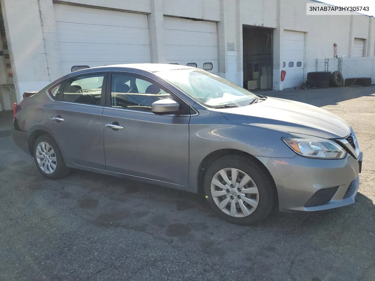 2017 Nissan Sentra S VIN: 3N1AB7AP3HY305743 Lot: 72762784