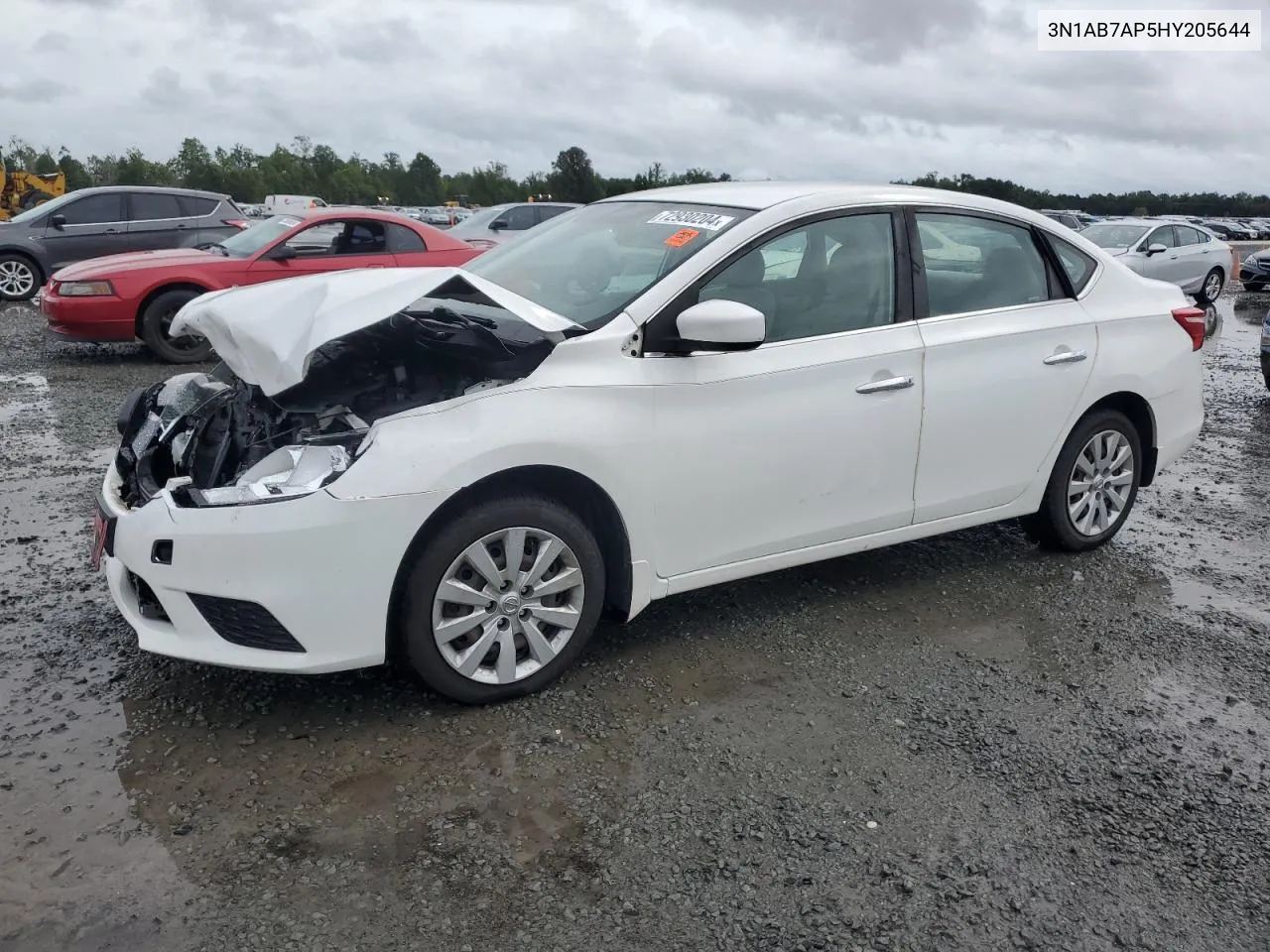 2017 Nissan Sentra S VIN: 3N1AB7AP5HY205644 Lot: 72930204