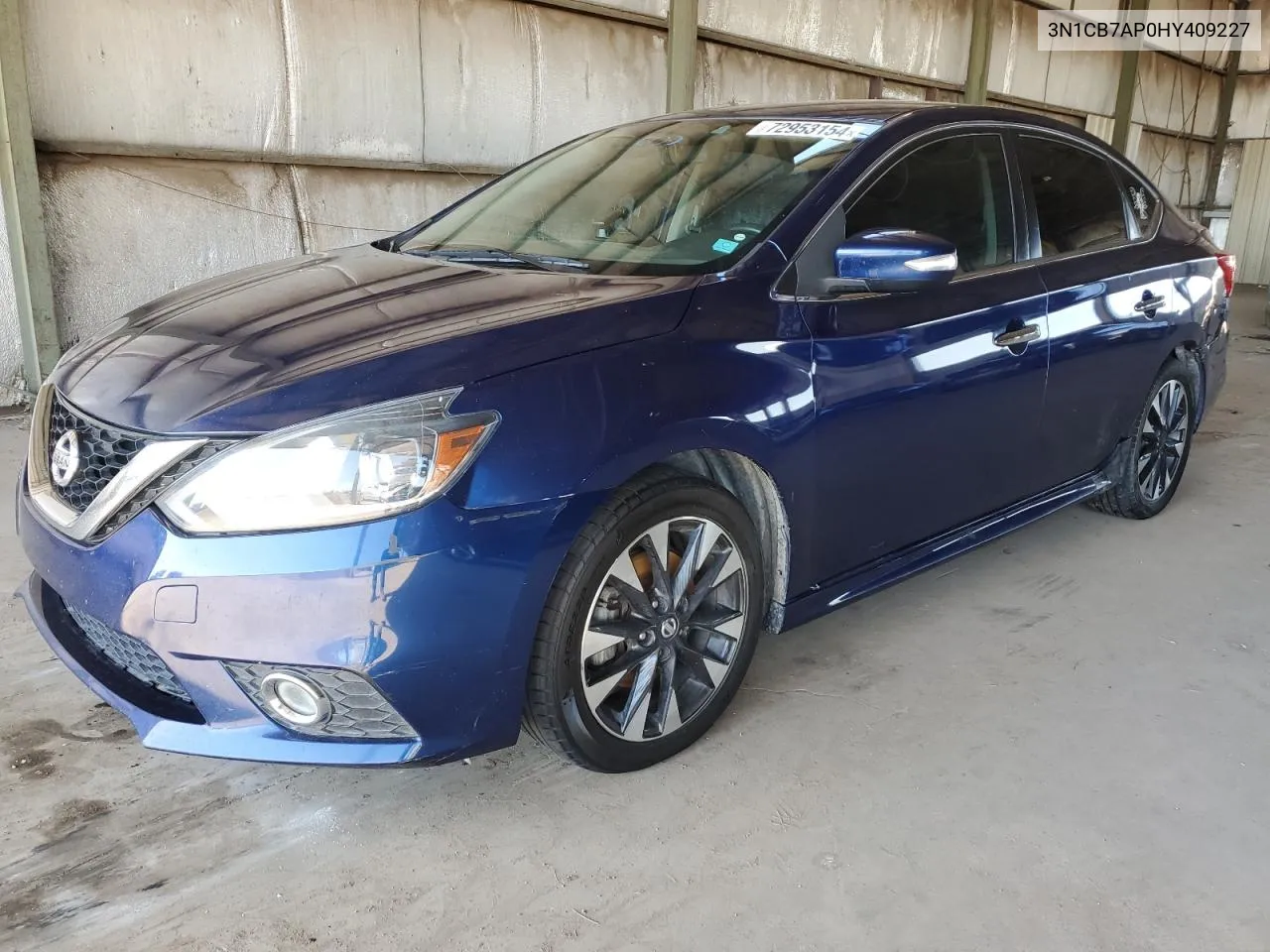 3N1CB7AP0HY409227 2017 Nissan Sentra Sr Turbo