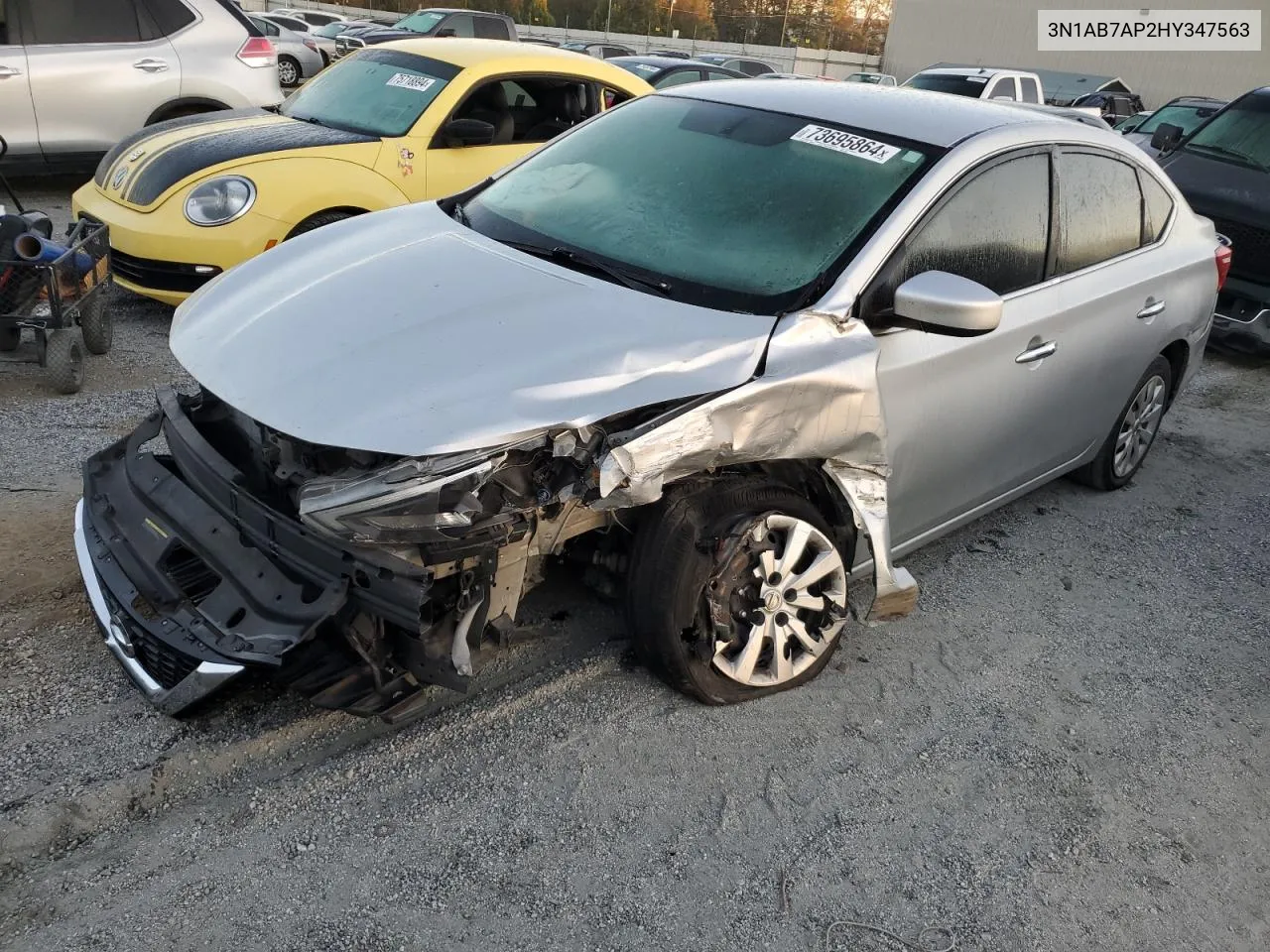 2017 Nissan Sentra S VIN: 3N1AB7AP2HY347563 Lot: 73695864