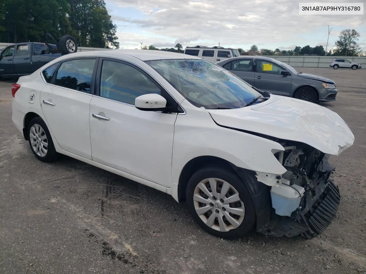 2017 Nissan Sentra S VIN: 3N1AB7AP9HY316780 Lot: 73941504