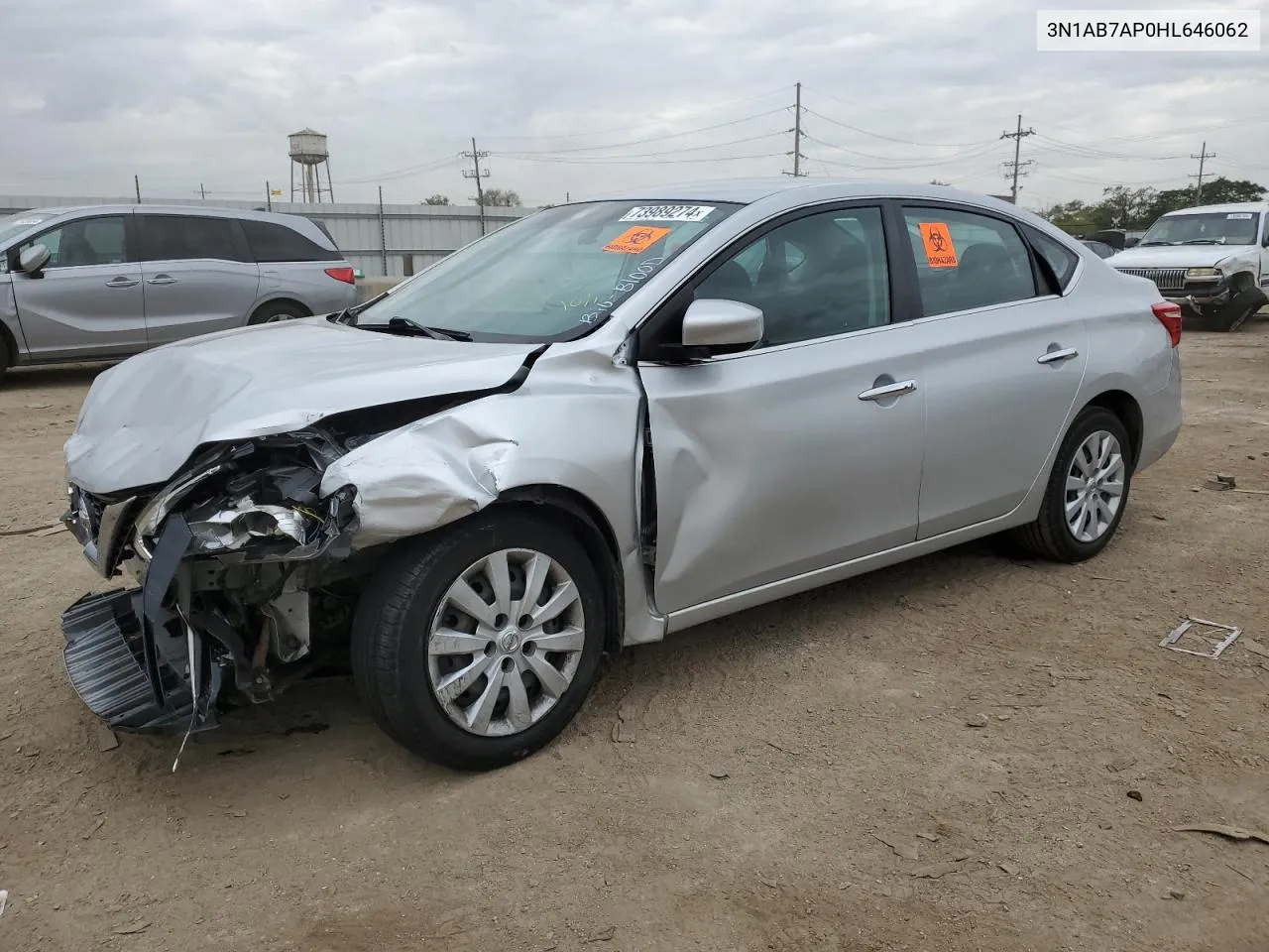 2017 Nissan Sentra S VIN: 3N1AB7AP0HL646062 Lot: 73989274