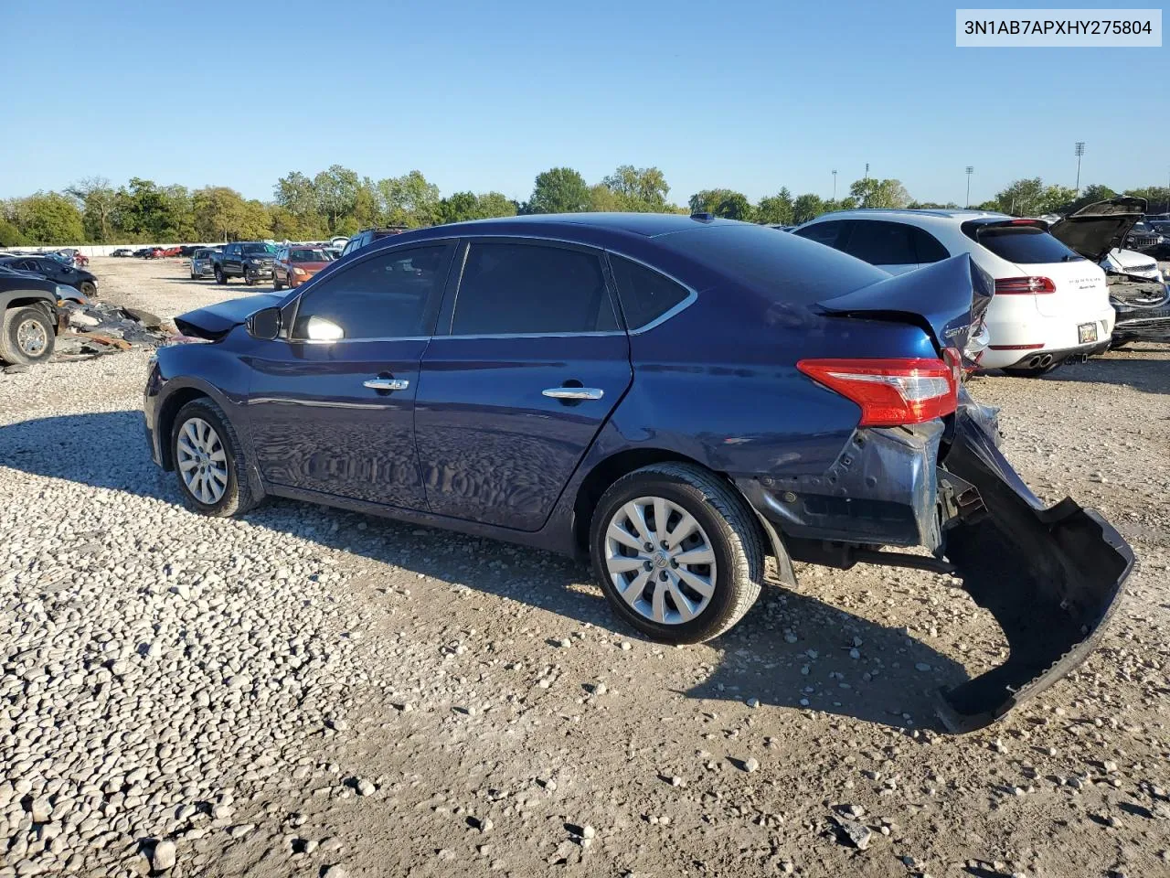 2017 Nissan Sentra S VIN: 3N1AB7APXHY275804 Lot: 74016414