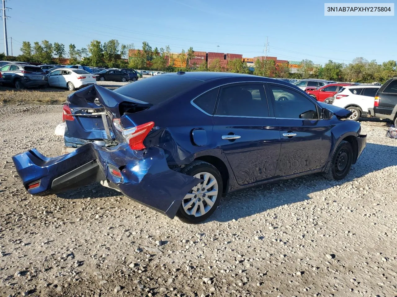 2017 Nissan Sentra S VIN: 3N1AB7APXHY275804 Lot: 74016414