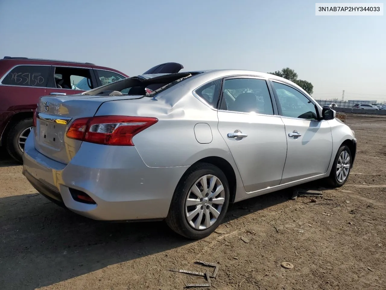 2017 Nissan Sentra S VIN: 3N1AB7AP2HY344033 Lot: 74187774