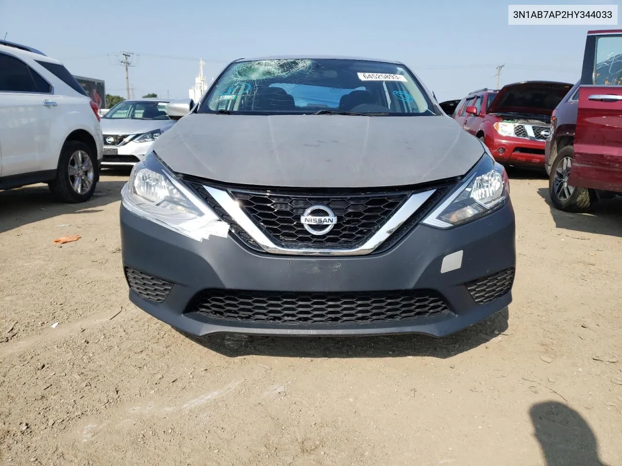 2017 Nissan Sentra S VIN: 3N1AB7AP2HY344033 Lot: 74187774