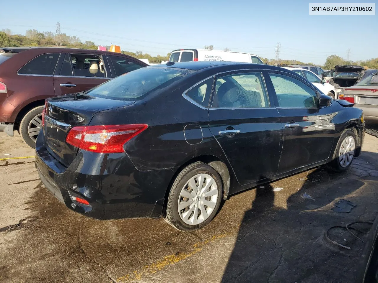 2017 Nissan Sentra S VIN: 3N1AB7AP3HY210602 Lot: 74296144