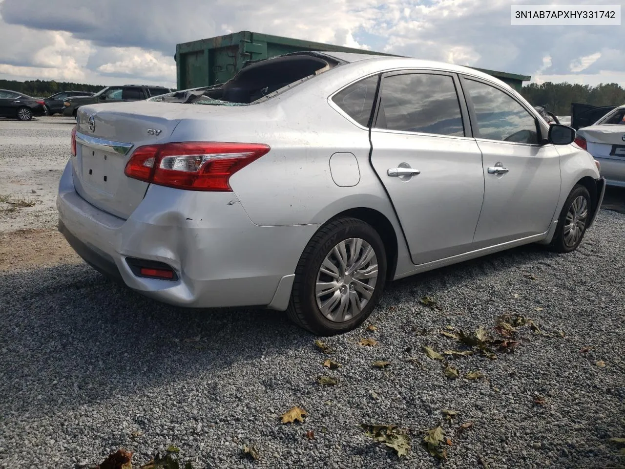 2017 Nissan Sentra S VIN: 3N1AB7APXHY331742 Lot: 74341884