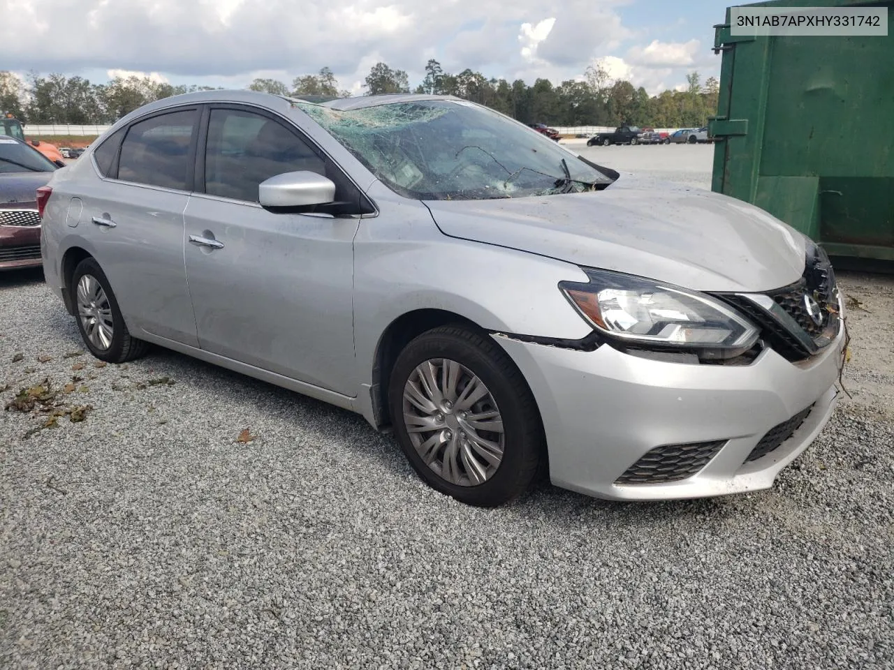 2017 Nissan Sentra S VIN: 3N1AB7APXHY331742 Lot: 74341884