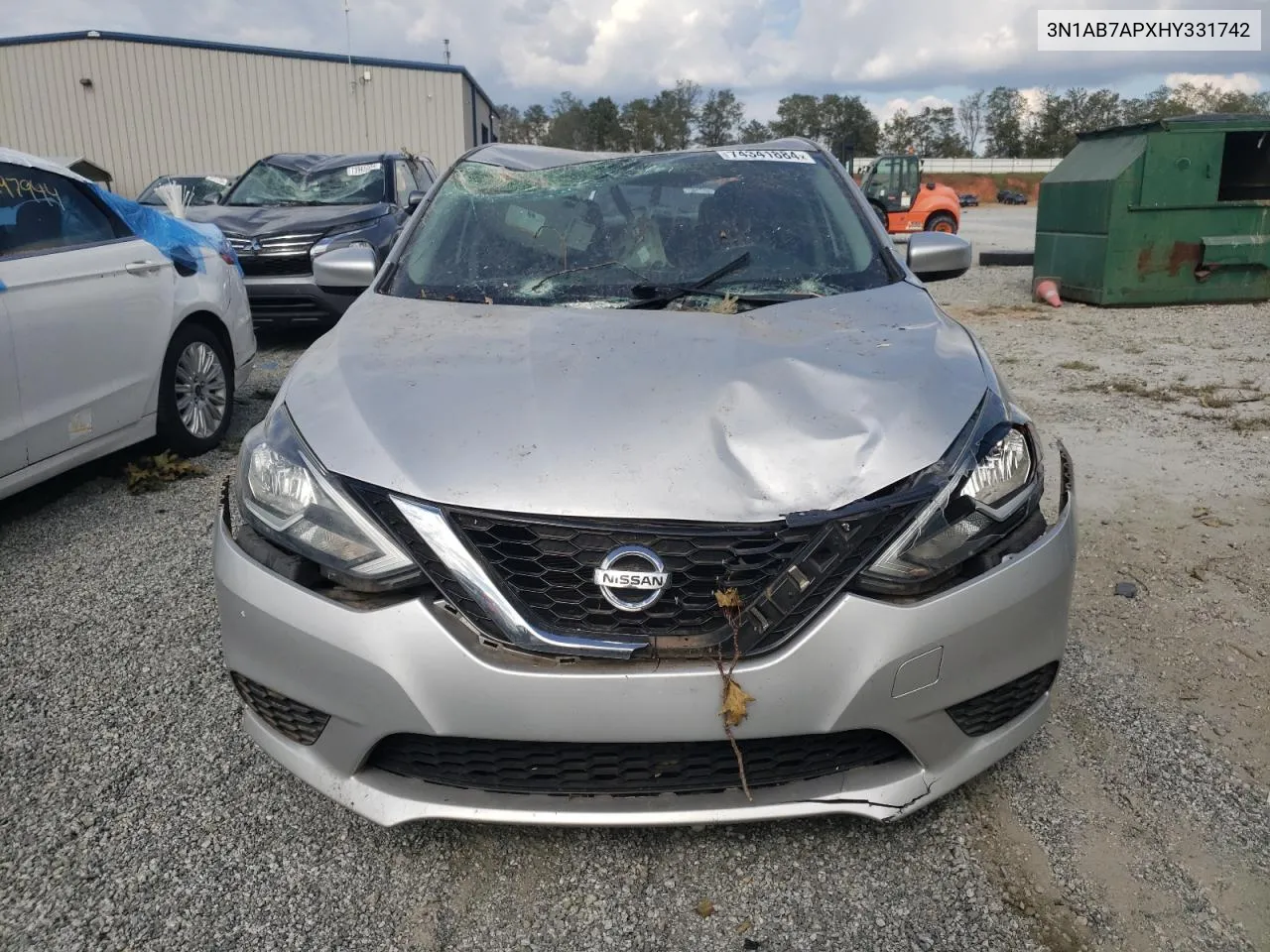 2017 Nissan Sentra S VIN: 3N1AB7APXHY331742 Lot: 74341884