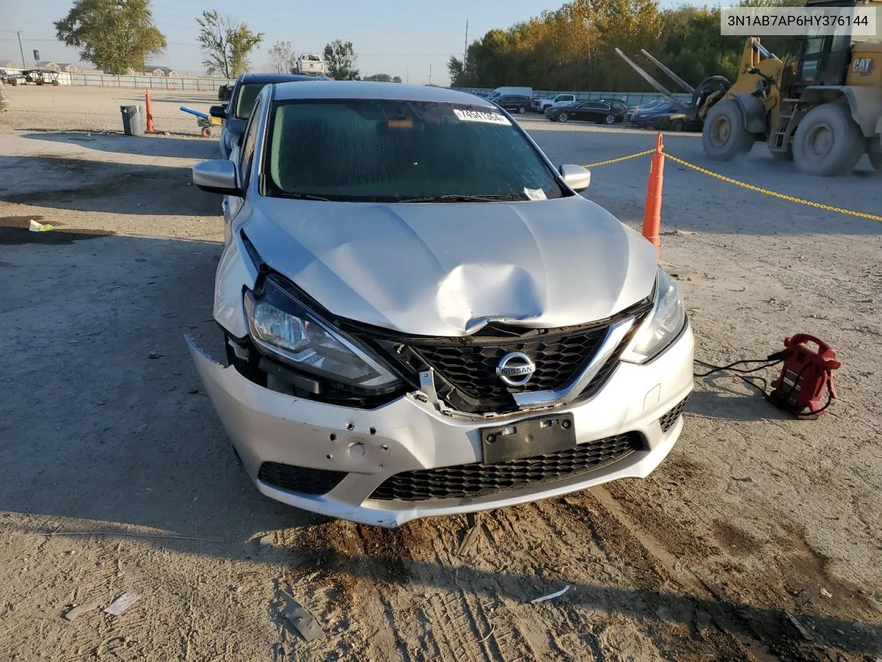 2017 Nissan Sentra S VIN: 3N1AB7AP6HY376144 Lot: 74541364