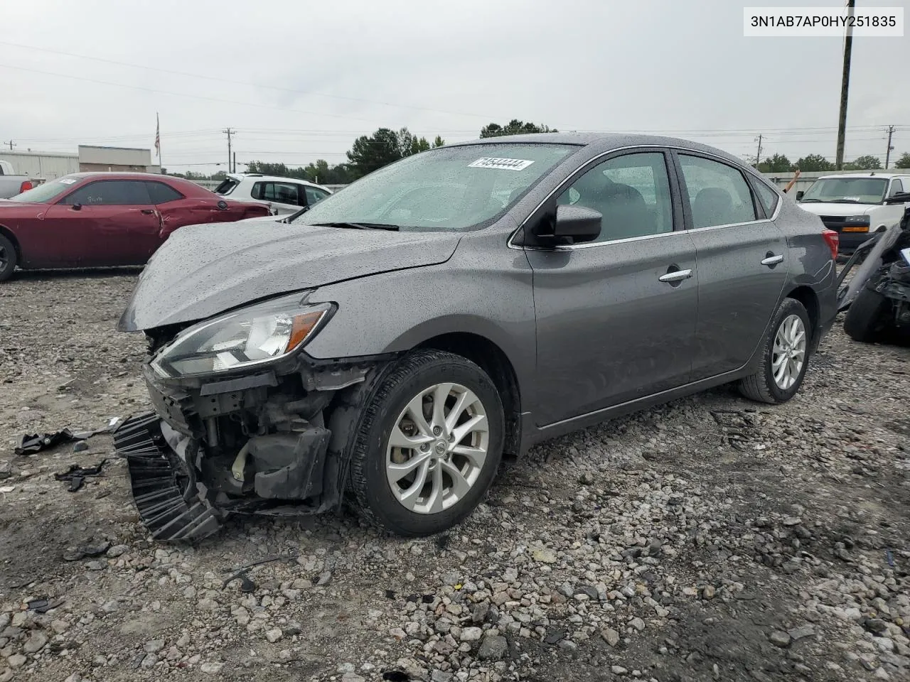 2017 Nissan Sentra S VIN: 3N1AB7AP0HY251835 Lot: 74544444