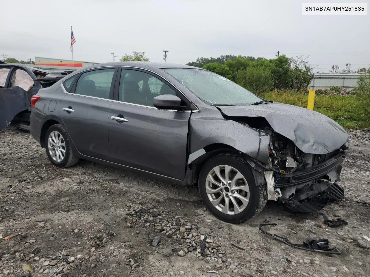 2017 Nissan Sentra S VIN: 3N1AB7AP0HY251835 Lot: 74544444