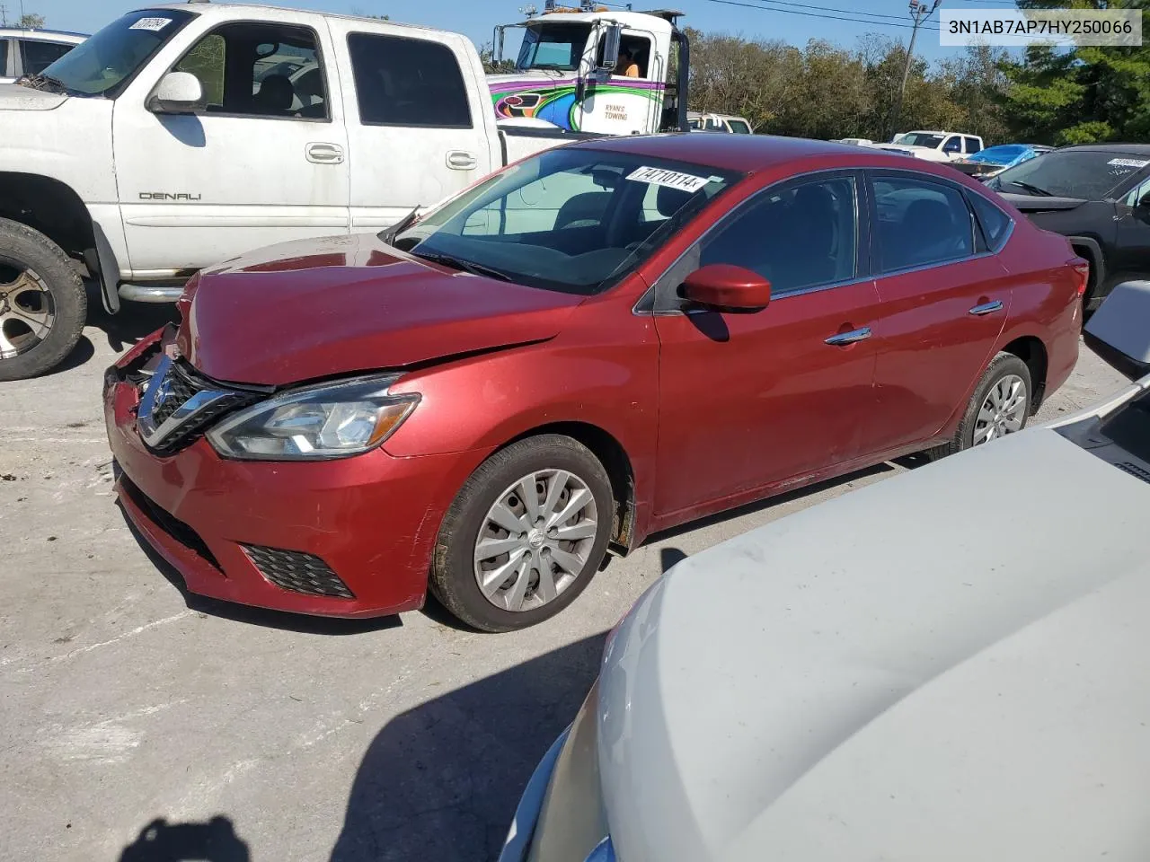 2017 Nissan Sentra S VIN: 3N1AB7AP7HY250066 Lot: 74710114