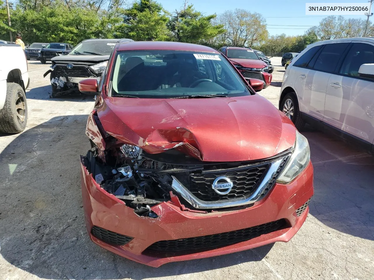 2017 Nissan Sentra S VIN: 3N1AB7AP7HY250066 Lot: 74710114