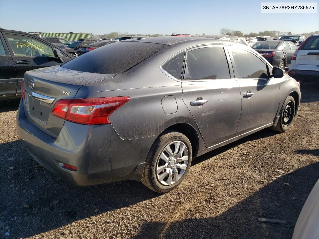 2017 Nissan Sentra S VIN: 3N1AB7AP3HY286675 Lot: 74750364