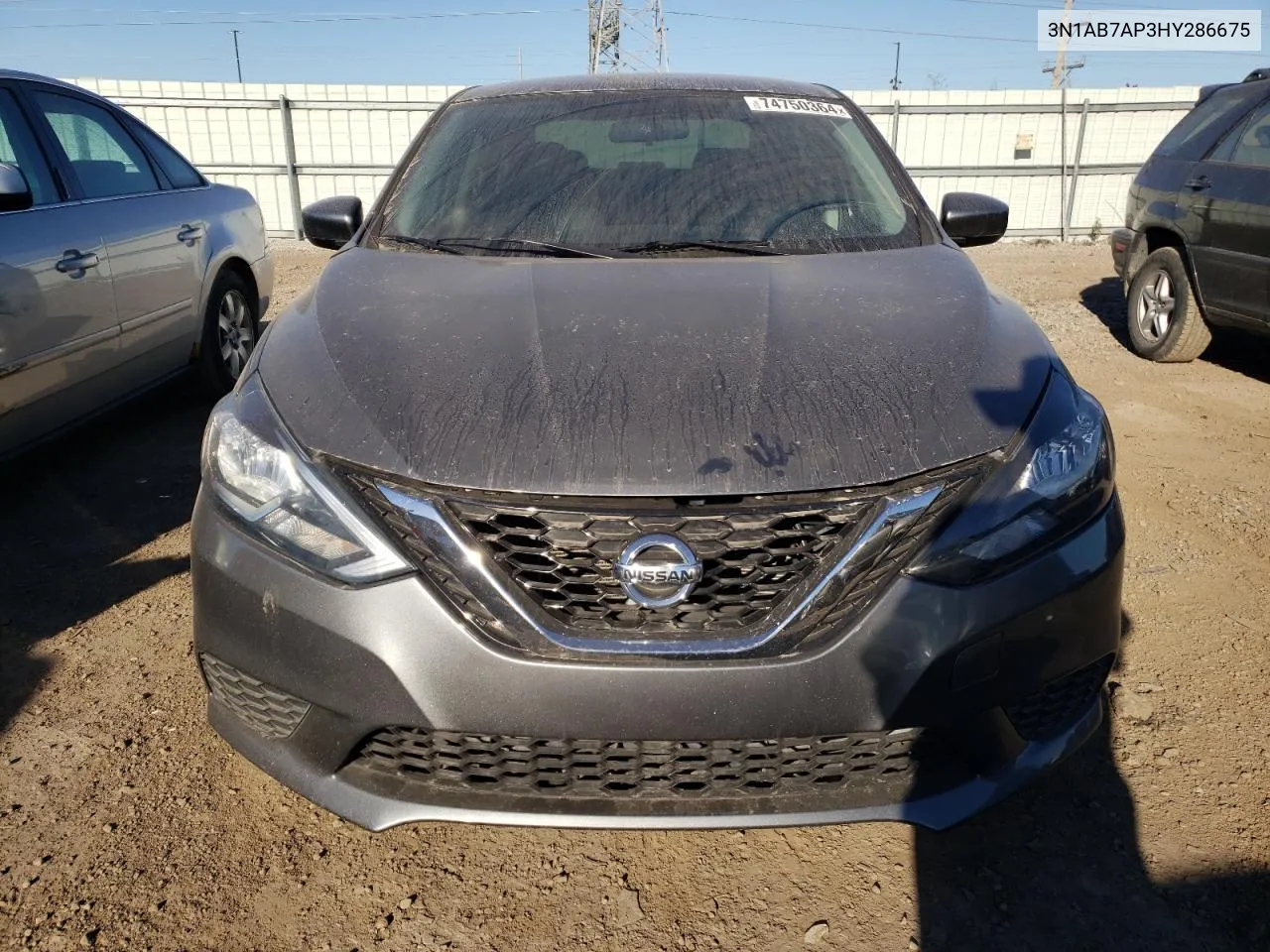 2017 Nissan Sentra S VIN: 3N1AB7AP3HY286675 Lot: 74750364