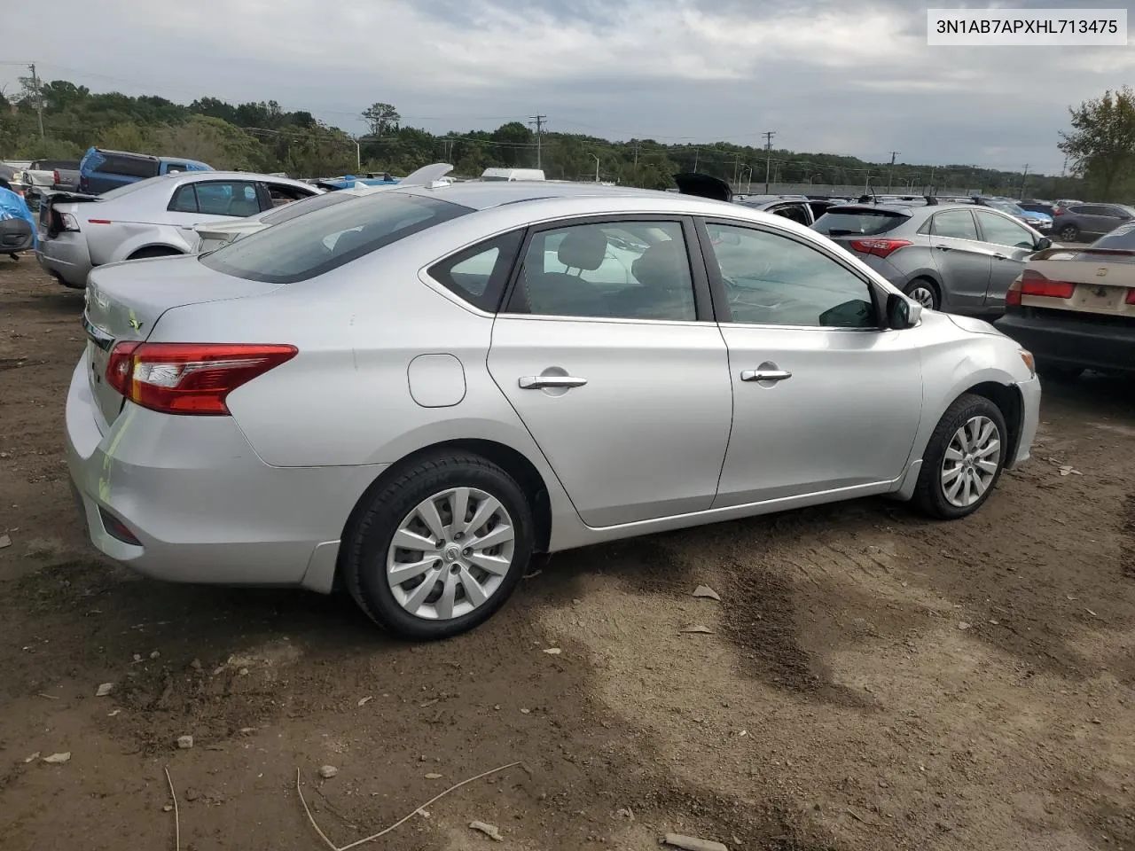 2017 Nissan Sentra S VIN: 3N1AB7APXHL713475 Lot: 74815524