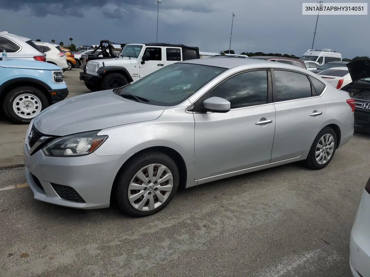 3N1AB7AP8HY314051 2017 Nissan Sentra S