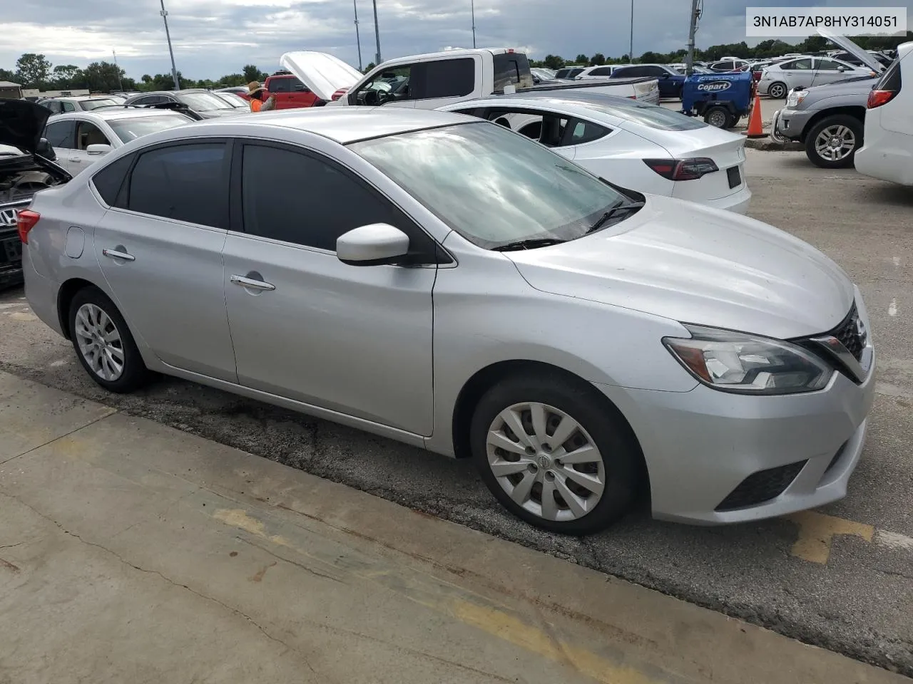 3N1AB7AP8HY314051 2017 Nissan Sentra S