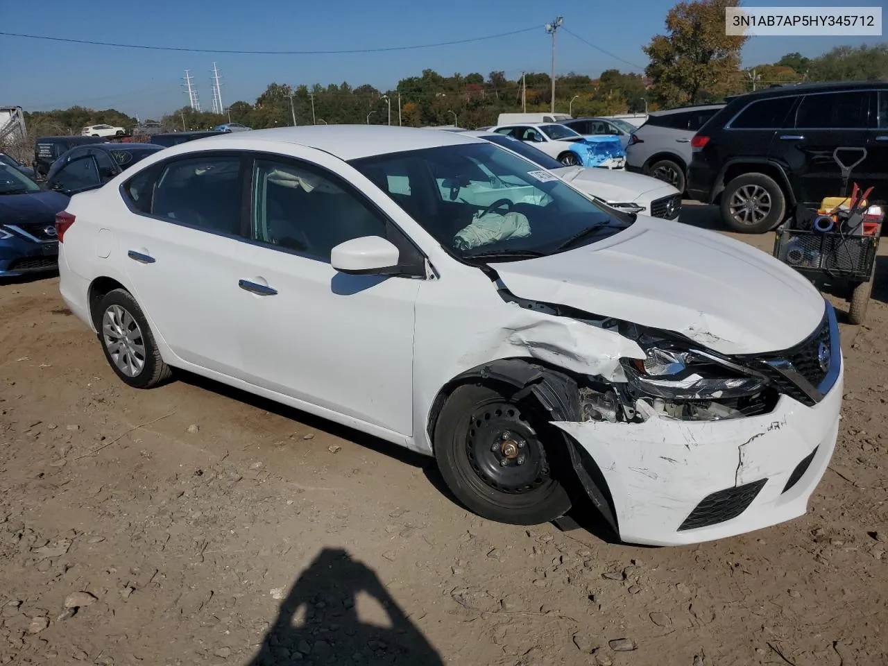 2017 Nissan Sentra S VIN: 3N1AB7AP5HY345712 Lot: 74875044