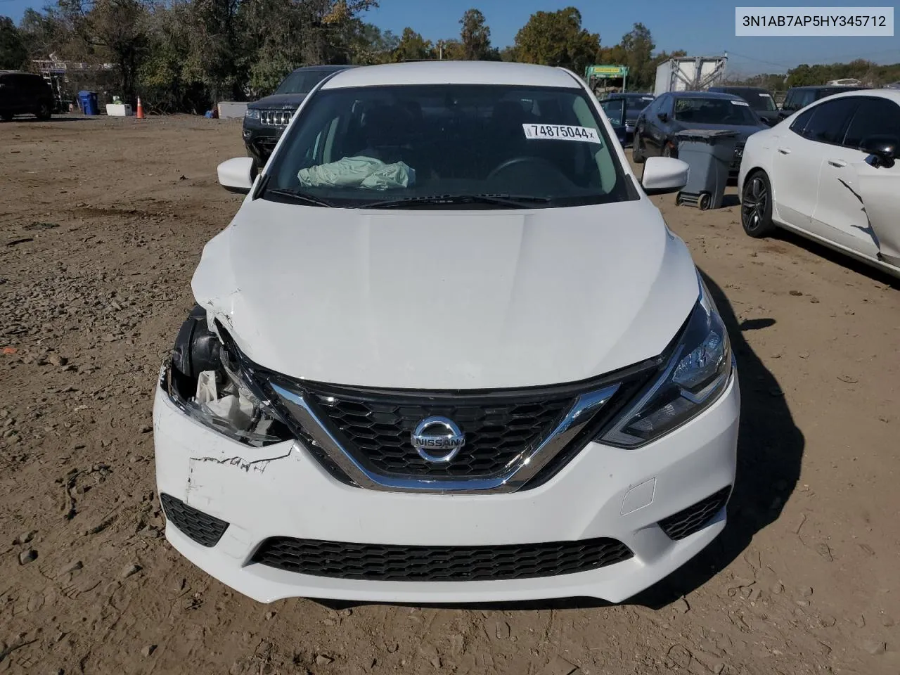 2017 Nissan Sentra S VIN: 3N1AB7AP5HY345712 Lot: 74875044