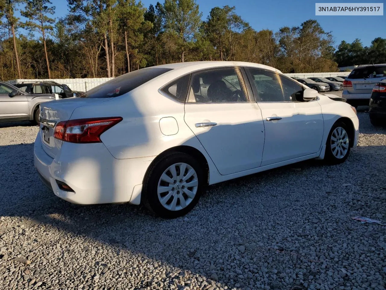 2017 Nissan Sentra S VIN: 3N1AB7AP6HY391517 Lot: 75026214