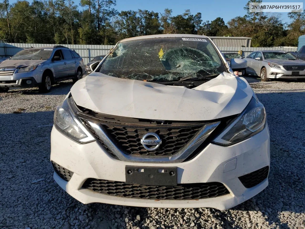 2017 Nissan Sentra S VIN: 3N1AB7AP6HY391517 Lot: 75026214