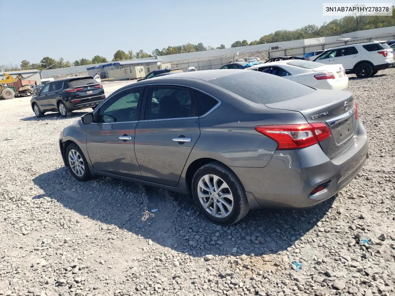 2017 Nissan Sentra S VIN: 3N1AB7AP1HY278378 Lot: 75220394