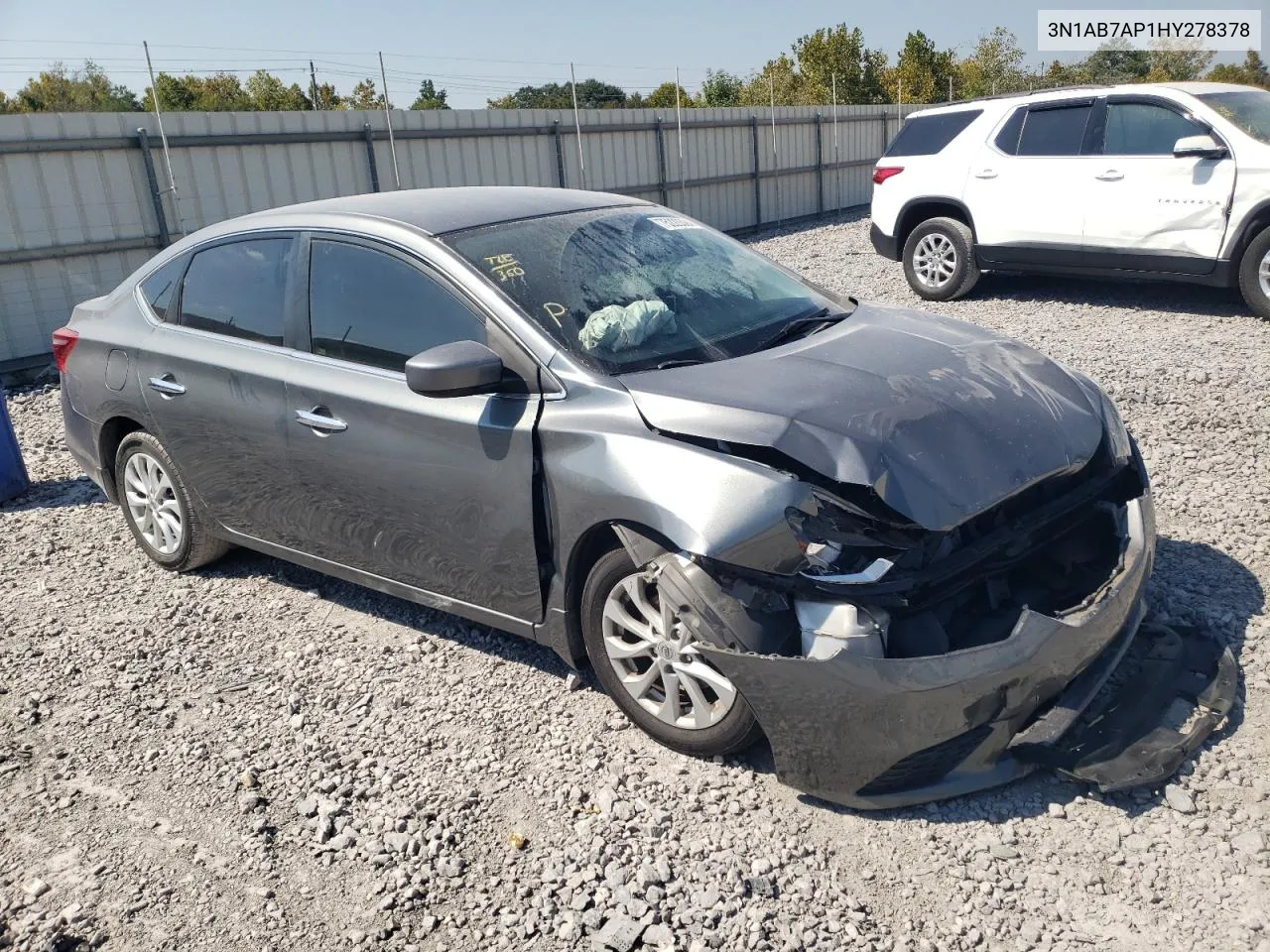 2017 Nissan Sentra S VIN: 3N1AB7AP1HY278378 Lot: 75220394