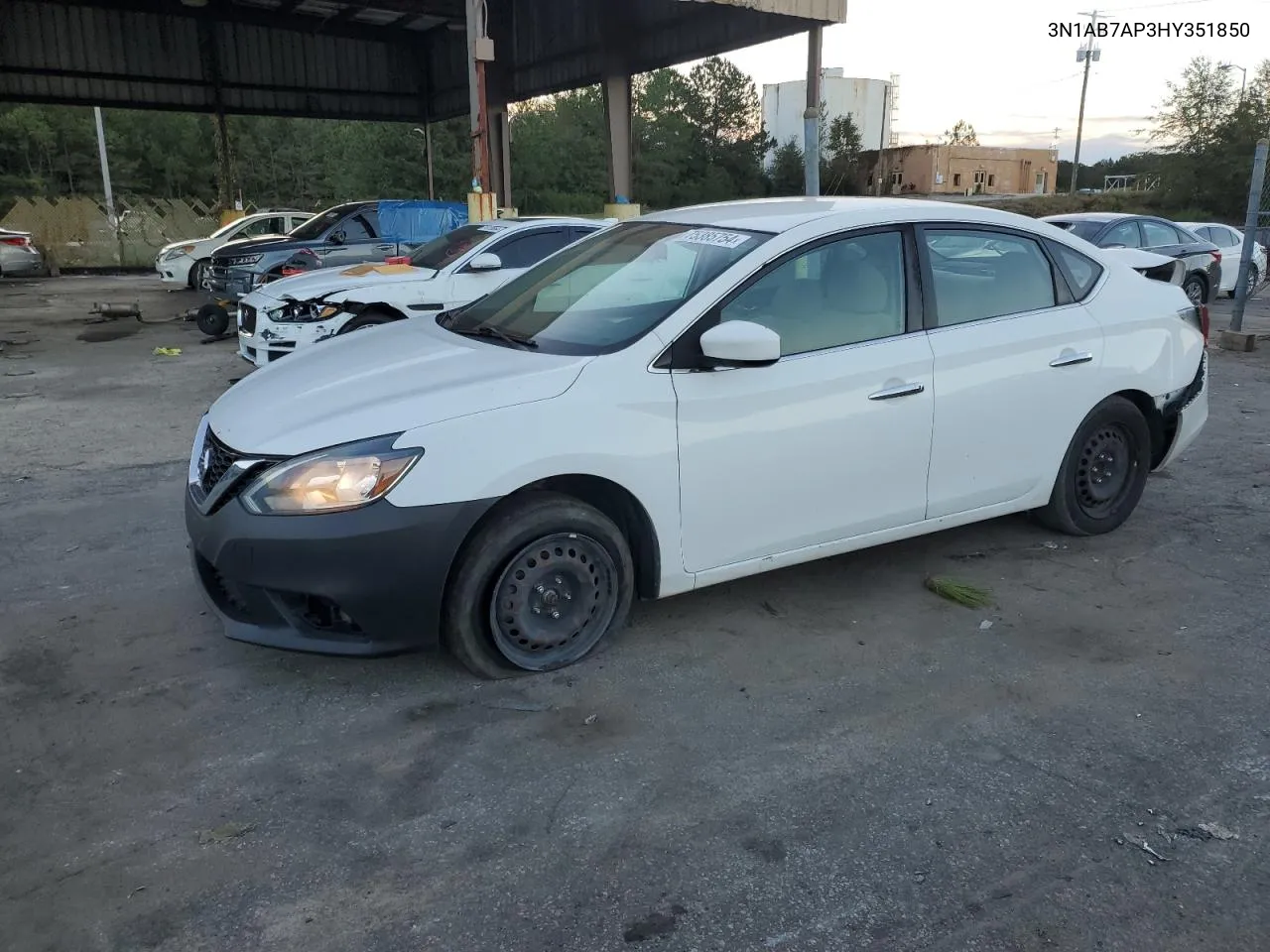 2017 Nissan Sentra S VIN: 3N1AB7AP3HY351850 Lot: 75385754