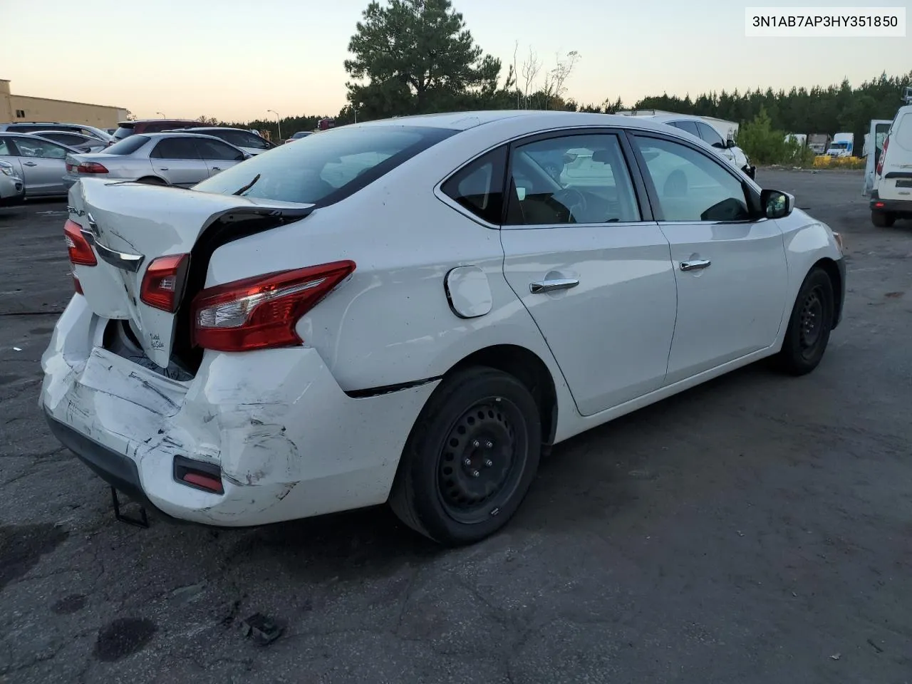 2017 Nissan Sentra S VIN: 3N1AB7AP3HY351850 Lot: 75385754