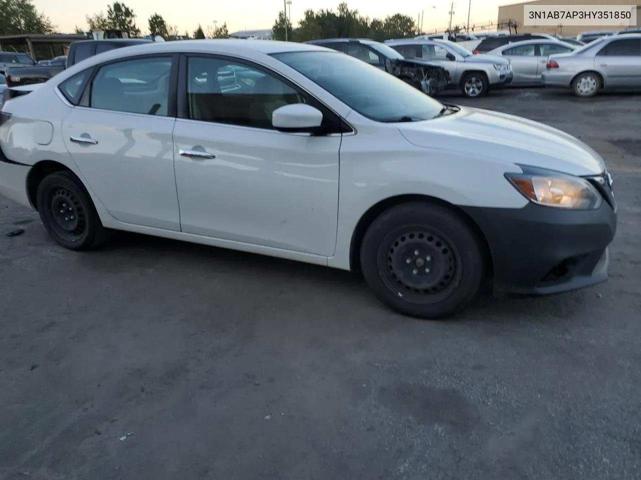 2017 Nissan Sentra S VIN: 3N1AB7AP3HY351850 Lot: 75385754