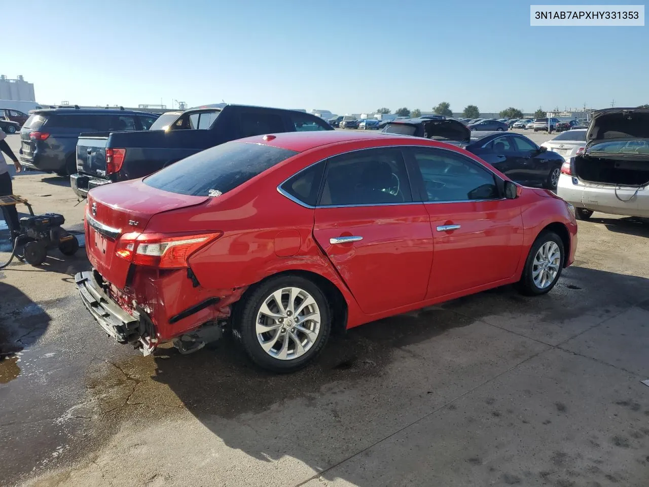 2017 Nissan Sentra S VIN: 3N1AB7APXHY331353 Lot: 75528574