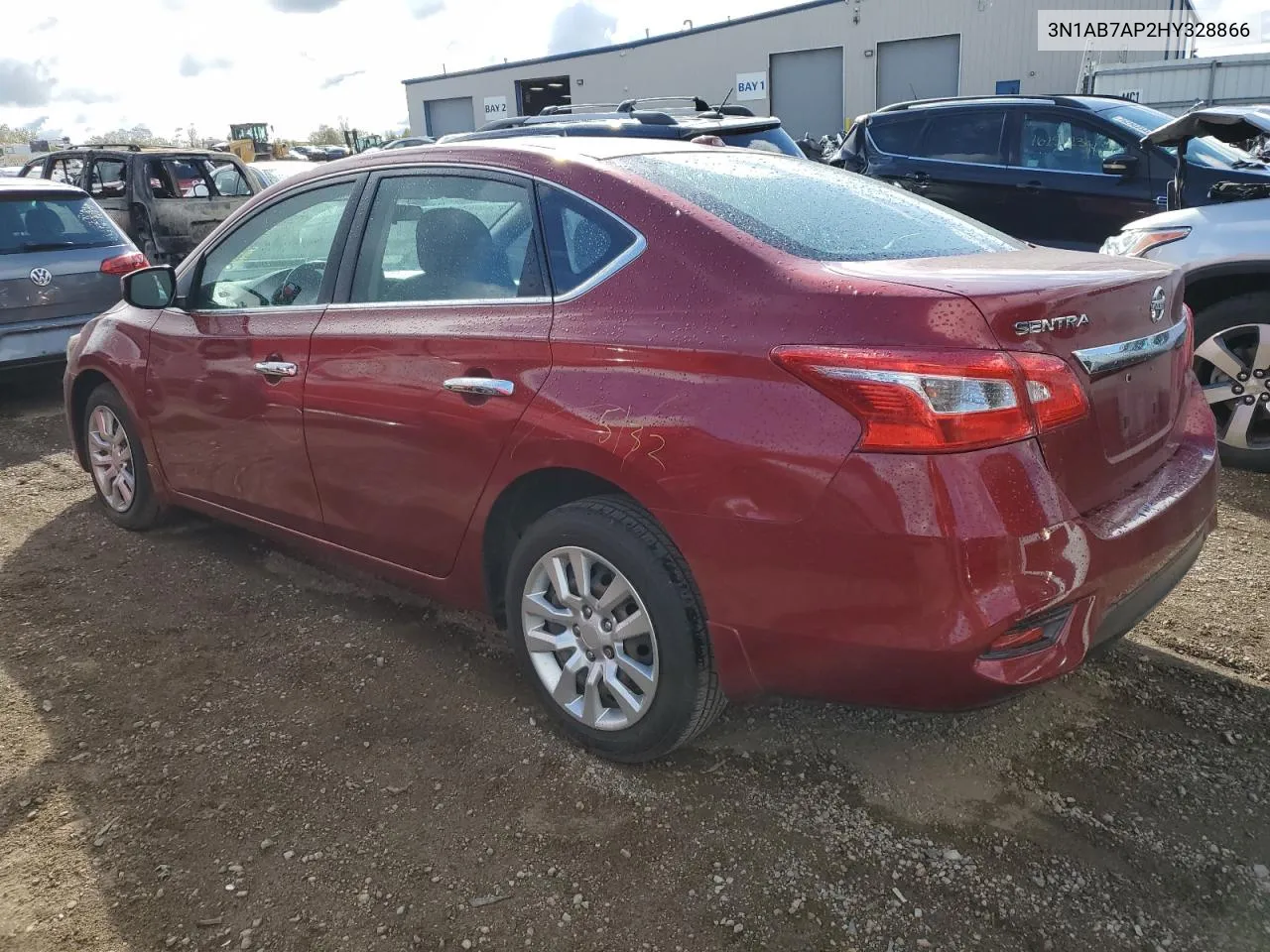 2017 Nissan Sentra S VIN: 3N1AB7AP2HY328866 Lot: 75654604