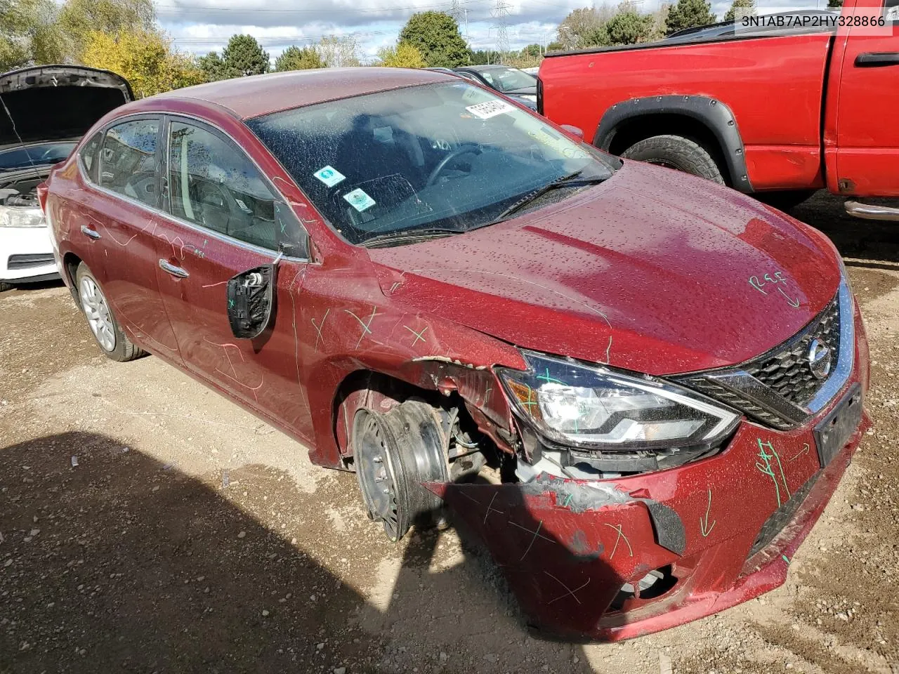 2017 Nissan Sentra S VIN: 3N1AB7AP2HY328866 Lot: 75654604