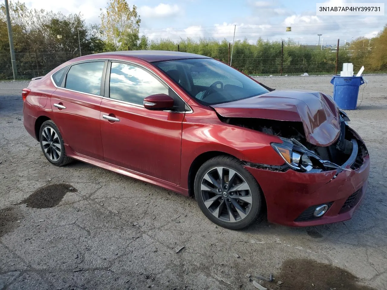 2017 Nissan Sentra S VIN: 3N1AB7AP4HY399731 Lot: 75831534